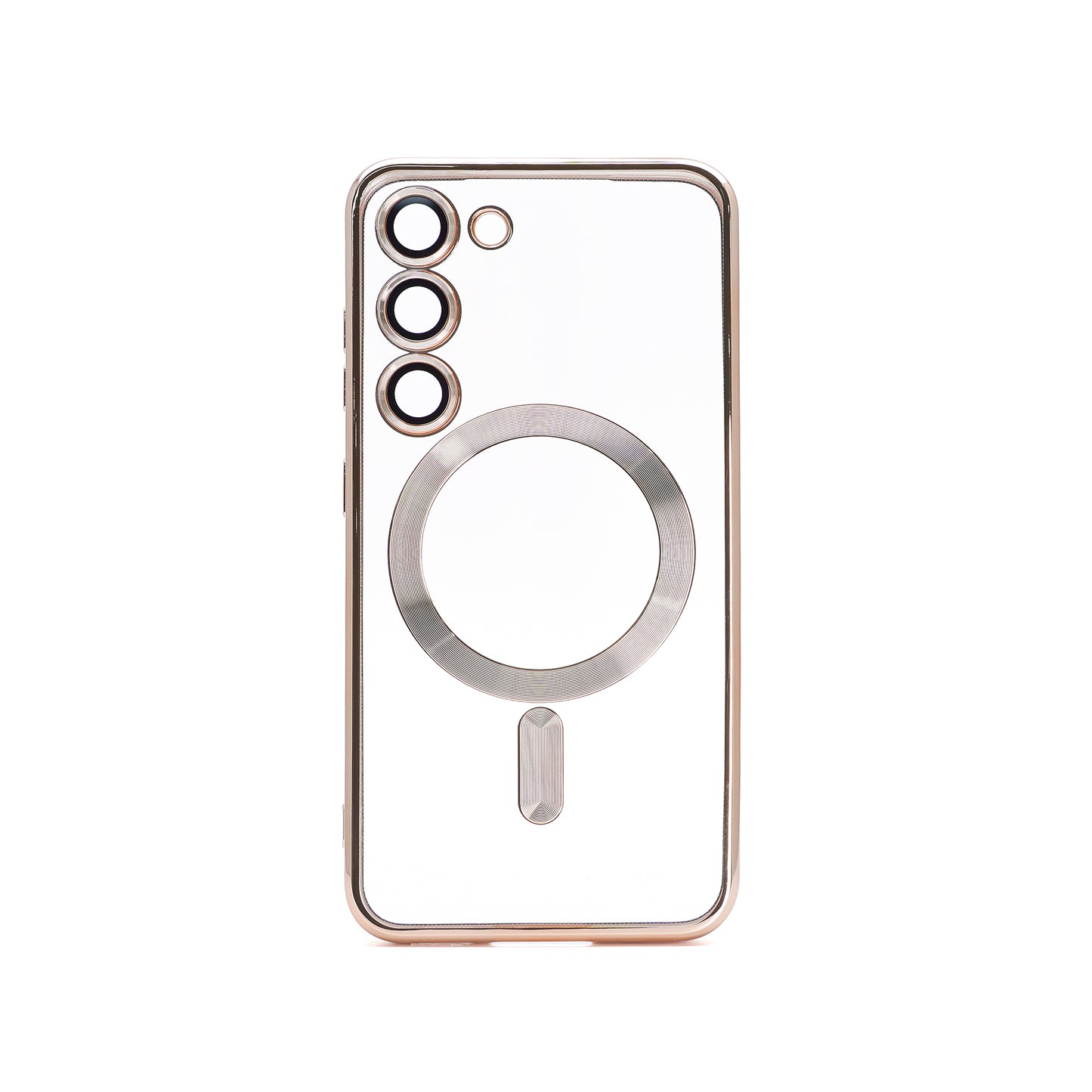 Samsung S23 Gold electroplating TPU case with Magnetic Ring - BULK
