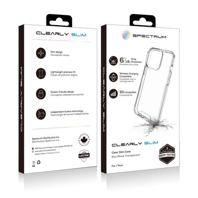 iPhone 15/14/13 SPECTRUM Clearly Slim Case - Clear