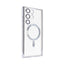 Samsung S23 Ultra Silver electroplating TPU case with Magnetic Ring - BULK