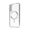 Samsung S23 Plus Silver electroplating TPU case with Magnetic Ring - BULK